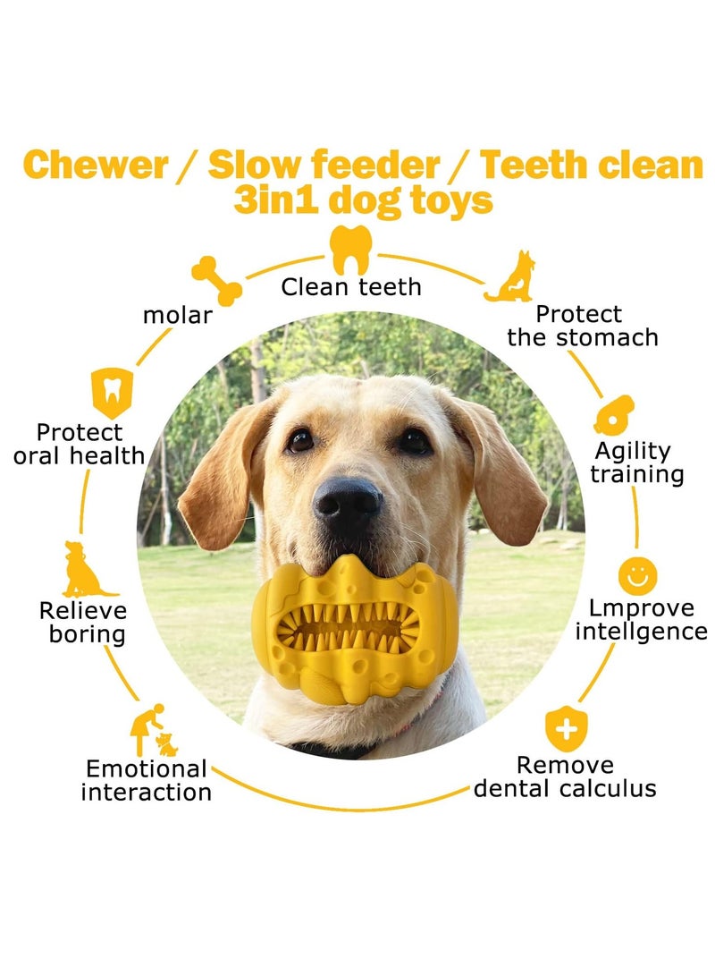 ألعاب مضغ للكلاب العدوانية من السلالات الكبيرة والمتوسطة، توزيع مكافآت تفاعلي، وحدة تغذية بطيئة، غير قابلة للتدمير، متينة، أسنان مطاطية آمنة، نظيفة، متينة، ألعاب مضغ للكلاب - Image 3