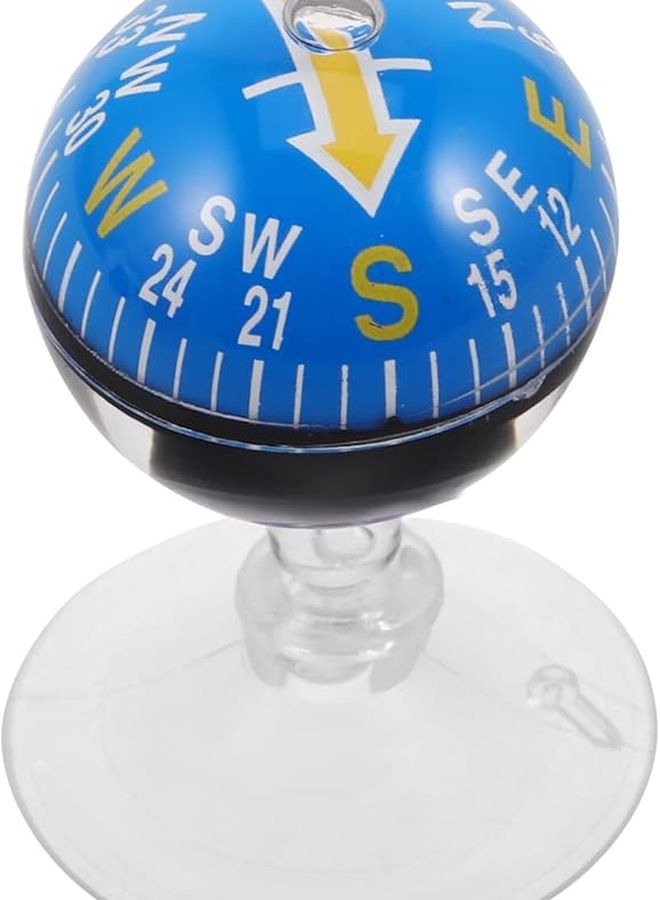 38mm Plastic Car Dashboard Compass with Suction Cup for Auto Marine Boat Navigation Direction Guide - Image 1