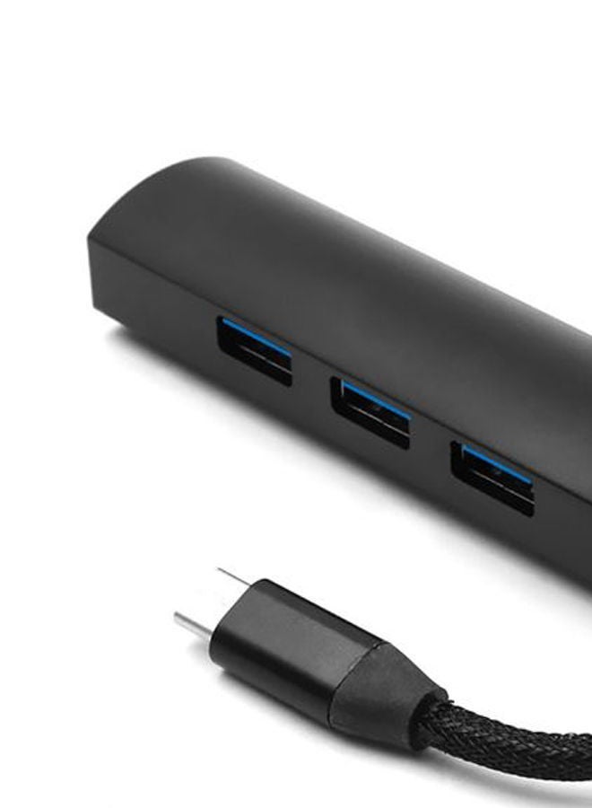 NIBEMINENT 4-Port High Speed USB HUB Black  - Image 2