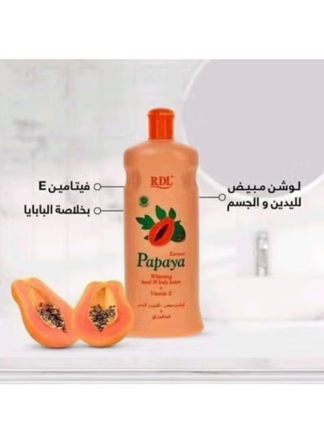 Papaya كريم تفتيح اليدين والجسم بفيتامين E 200 مل