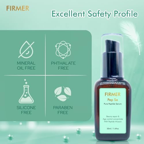 Firmer Pure Peptide Antiaging Serum that Boosts Collagen Elastin Reduces Fine Lines Wrinkles Skin Tightening Firming Hydrating UV Repair Face Neck for Men Women50ml Pack of 2 - Image 3