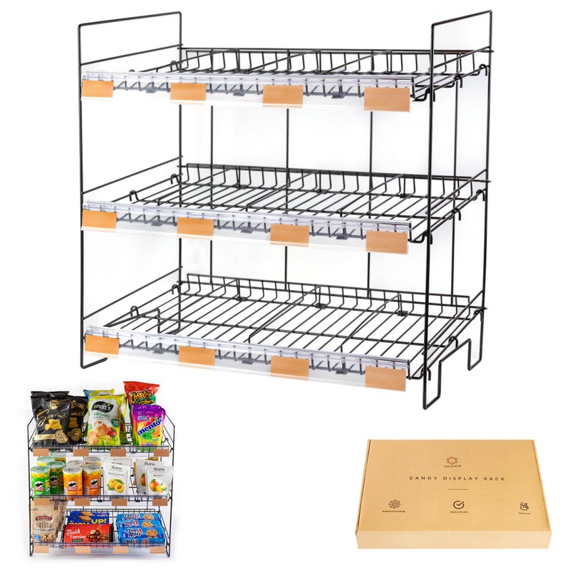 Candy Display Rack  Candy Organiser  Snack Organiser for Countertop  Display Stand  Snack Shelf and Crisps Holder for Stores  Counter Display for Office
