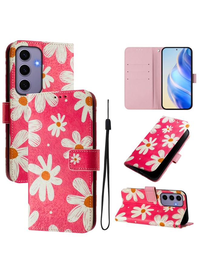 اس-توب جراب لهاتف Samsung Galaxy S24 5G، جراب جلدي بنمط رسم ملون فني - Image 1