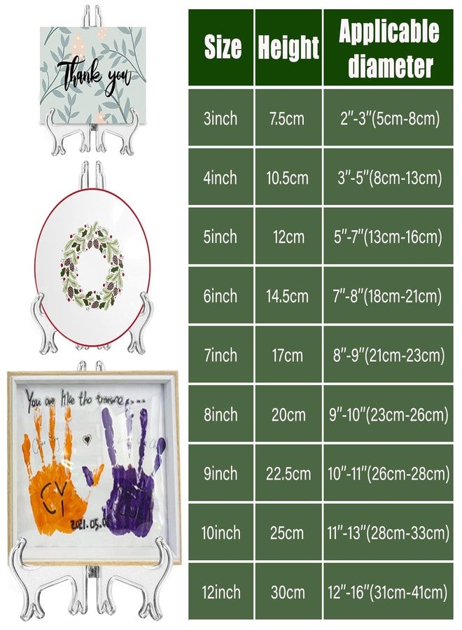 LonlyEagle 6 Pack 8 Inch Clear Plastic Easels or Stand/Plate Holders to Display Pictures or Other Items at Weddings, Plate Stands for Home Decoration, Birthdays, Tables - Image 2