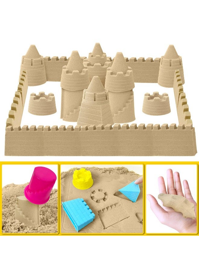 ESSENSON Construction Sensory Bin - Play Sand Kit with Toy Truck and 4lbs Magical Sand, Pretend Play Beach Sensory Toy Sandbox, Kids Gifts for Girls and Boys - Image 4