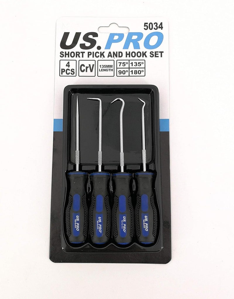 USPRO US PRO 4pc Short Mini Pick & Hook Set 5034 - Image 1