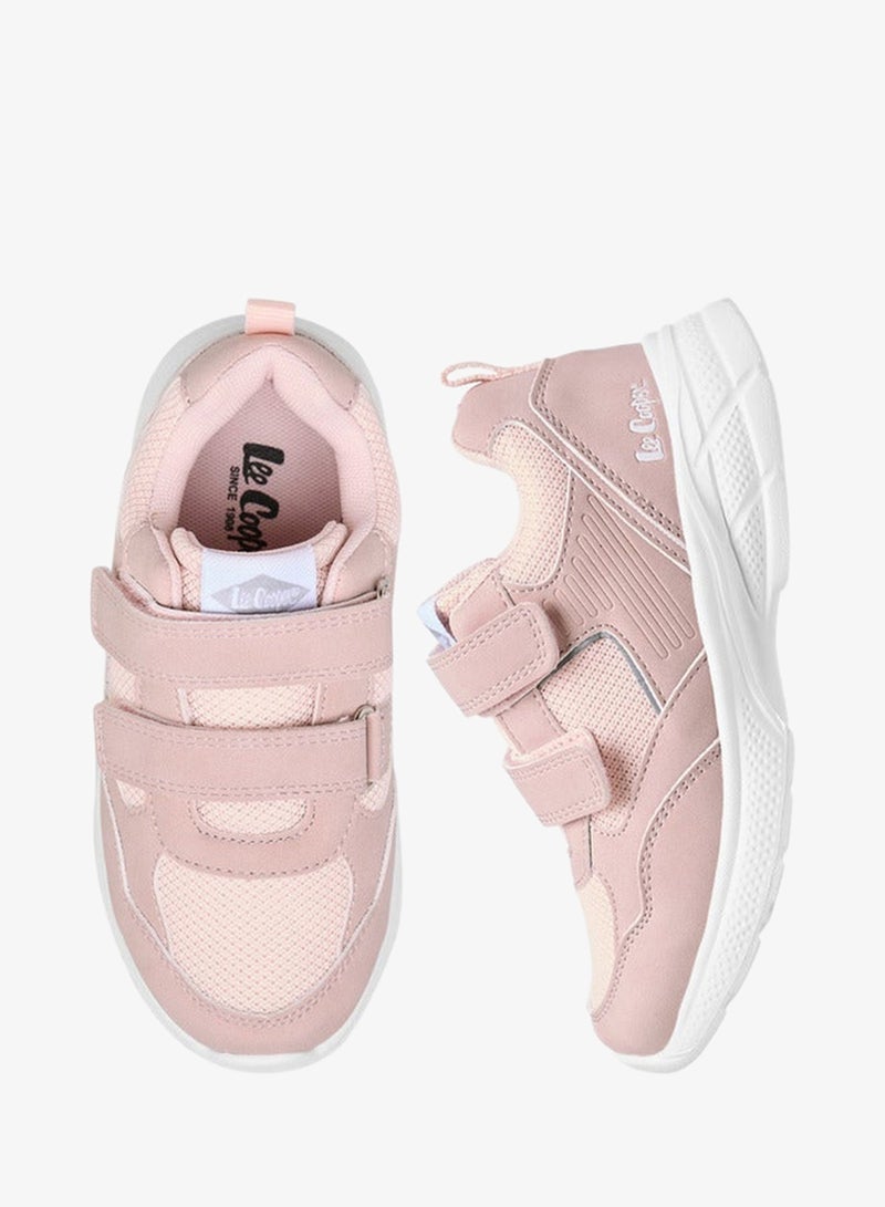 Lee Cooper Girls' Panelled Sneakers with Hook and Loop Closure - Image 3