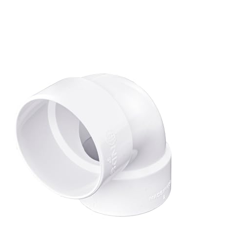 NDS زاوية 90 درجة من NDS 3P02 PVC، 3 إنش، للوصلات الملحومة، للاستخدام مع أنابيب الصرف الصحي والتصريف 3 إنش، بيضاء - Image 1