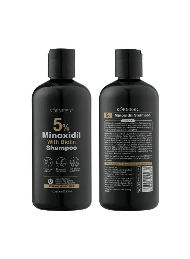 Kormesic 300ml Minoxidil with Biotin Shampoo 5% Minoxidil Hair Shampoo - Image 2
