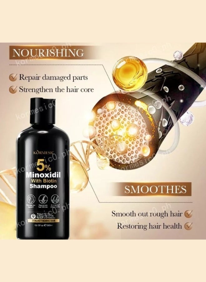 Kormesic 300ml Minoxidil with Biotin Shampoo 5% Minoxidil Hair Shampoo - Image 4