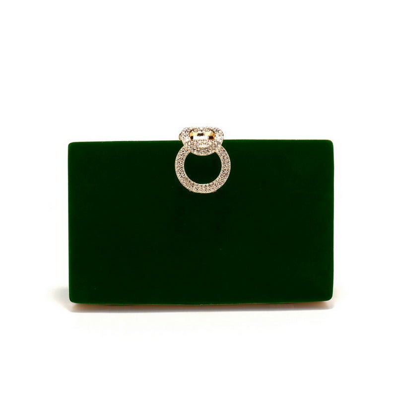 New Style Exquisite Evening Bag With Rhinestones, Fashionable And Elegant, Simple Clutch, Versatile And Stylish For Wedding Dresses - Image 1