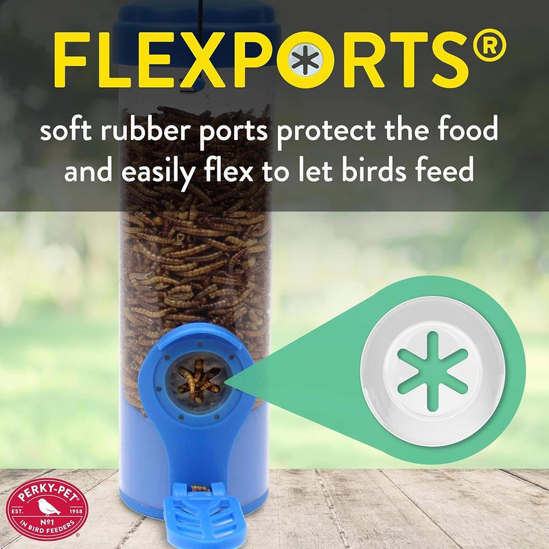 Perky-Pet 388F Dried Mealworm Bird Feeder with Flexports - Image 2