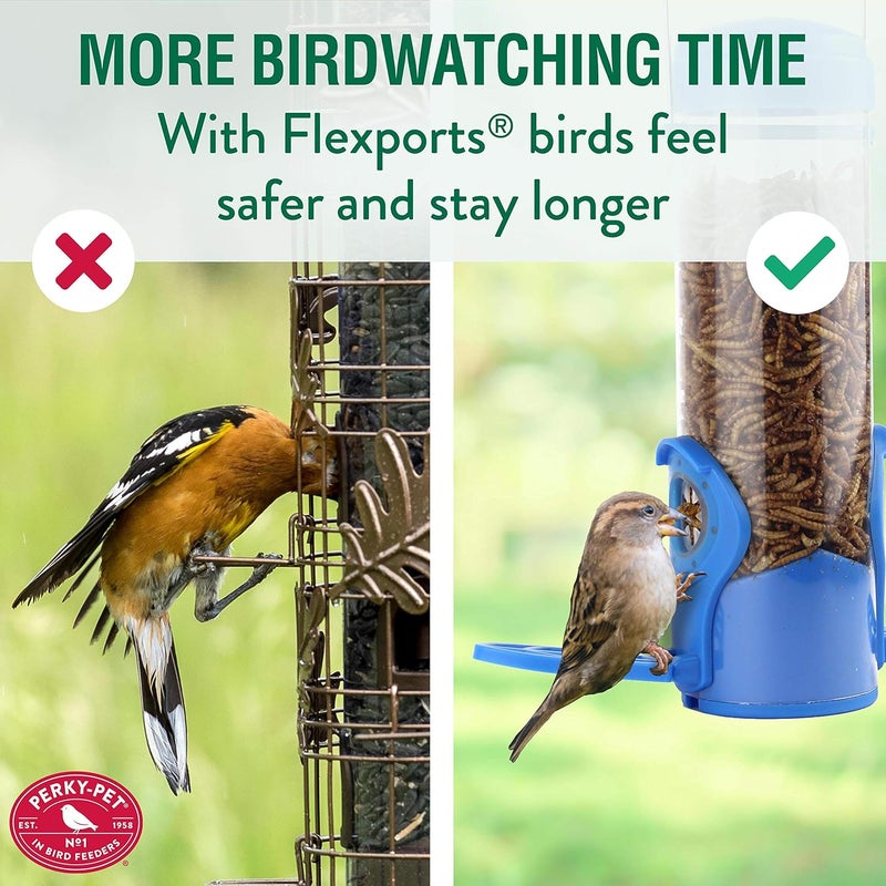 Perky-Pet 388F Dried Mealworm Bird Feeder with Flexports - Image 4