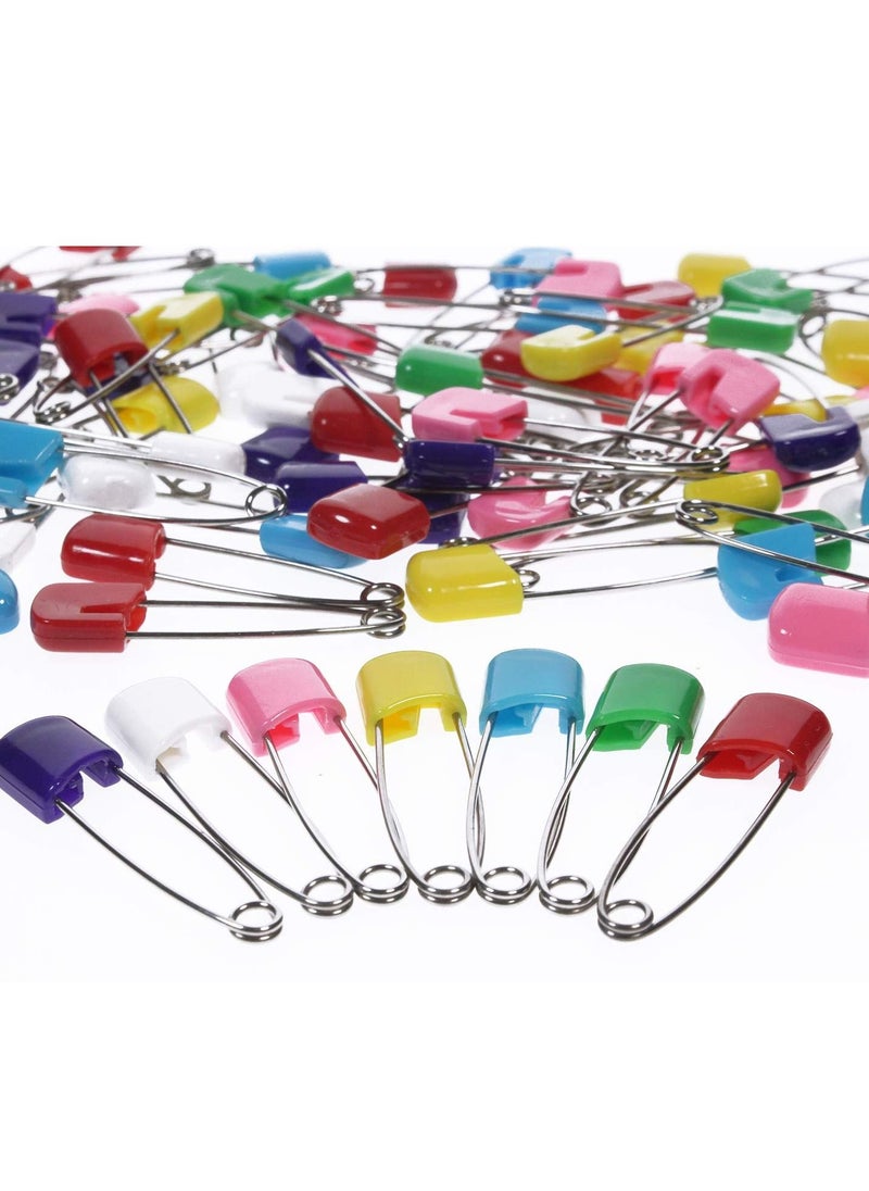 KASTWAVE Diaper Pins, 50 Pieces of Colorful Pins Hanging Children's Plastic Buckle Pins with Safety Locking Closure Baby's Diaper Hooks Quick Drying Hanging Pins (5.4 cm)  - Image 1