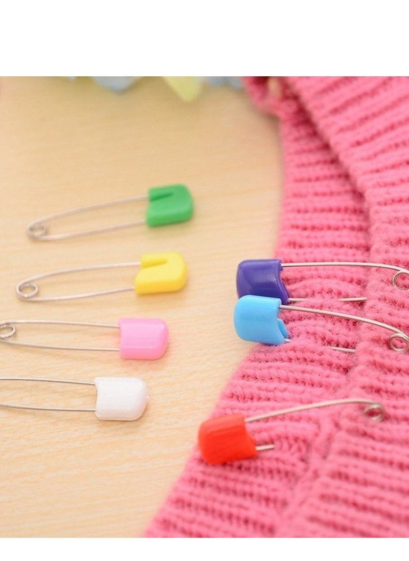 KASTWAVE Diaper Pins, 50 Pieces of Colorful Pins Hanging Children's Plastic Buckle Pins with Safety Locking Closure Baby's Diaper Hooks Quick Drying Hanging Pins (5.4 cm)  - Image 4