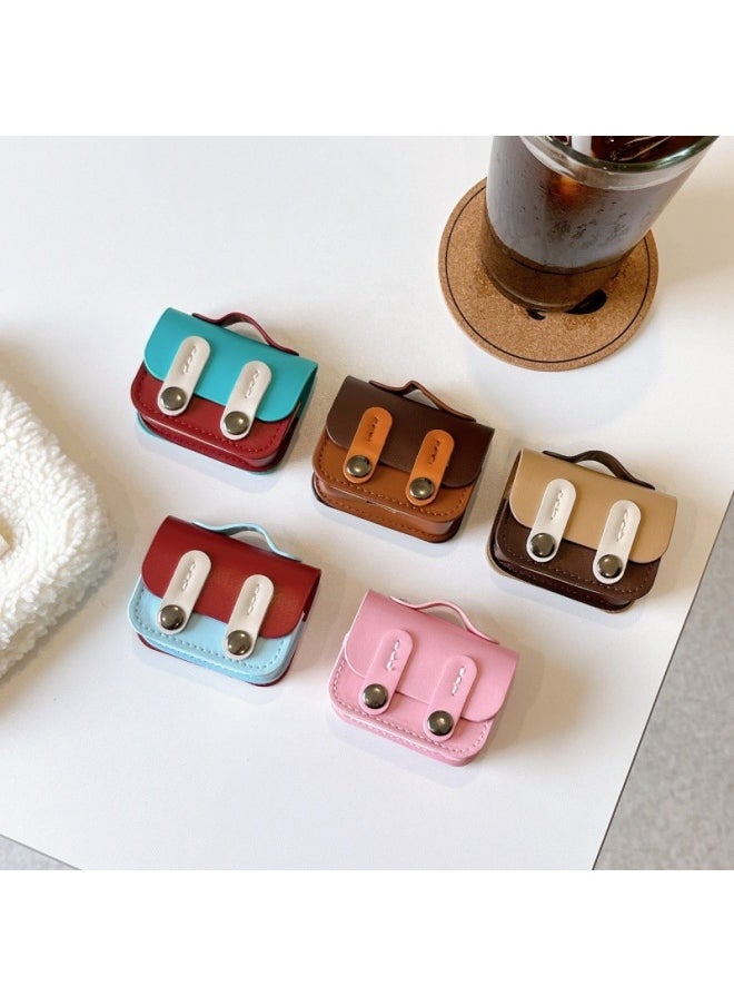 Generic - Simple For Apple Earphone Case Bluetooth Headset Pro2 Pink Earphone Case Vermilion AirPods Flip Case Ear-Color:[pink Flip Backpack]-Applicable Models:【Airpods 4】 - Image 1