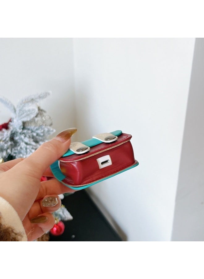 Generic - Simple For Apple Earphone Case Bluetooth Headset Pro2 Pink Earphone Case Vermilion AirPods Flip Case Ear-Color:[pink Flip Backpack]-Applicable Models:【Airpods 4】 - Image 1