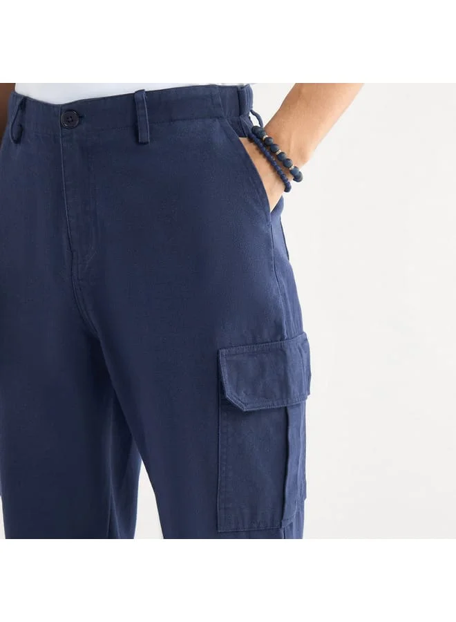 Splash FAV Solid Regular Fit Pants with Flexi Waist and Pockets