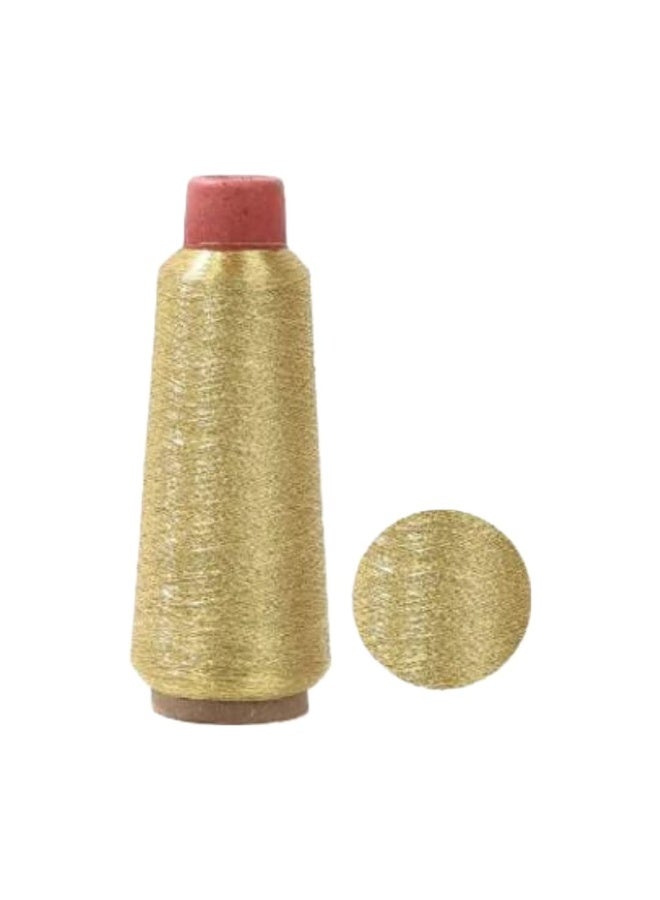 Metallic Zari Thread for Embroidery, Sewing, and Jewelry Making - Cone (KC Gold) - Image 1