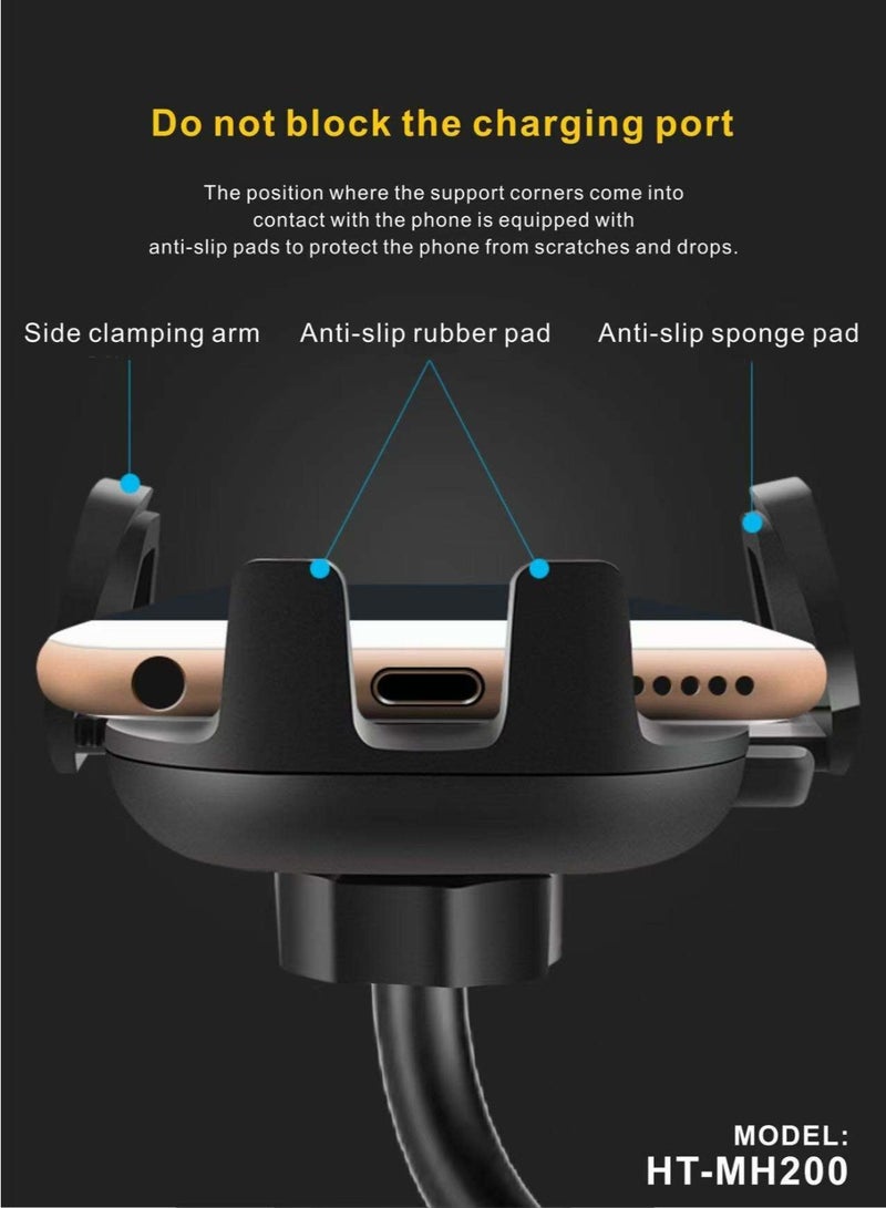هوتو حامل جوال للسيارة اكواب. ستاند جوال سياره يثبت في مكان الاكواب.قاعدة جوال للسيارة بتصميم 360 درجه.مثبت جوال للسياره من براند هوتو وبطراز HT-MH200 - Image 5