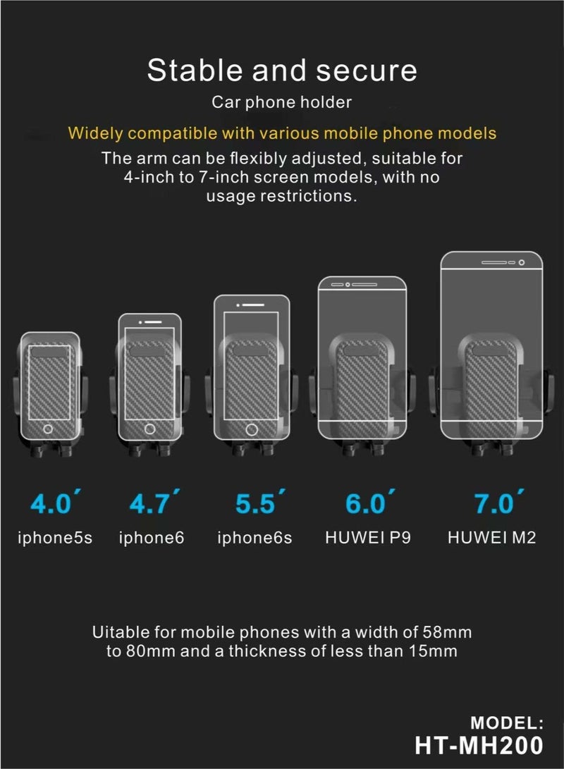 هوتو حامل جوال للسيارة اكواب. ستاند جوال سياره يثبت في مكان الاكواب.قاعدة جوال للسيارة بتصميم 360 درجه.مثبت جوال للسياره من براند هوتو وبطراز HT-MH200 - Image 2
