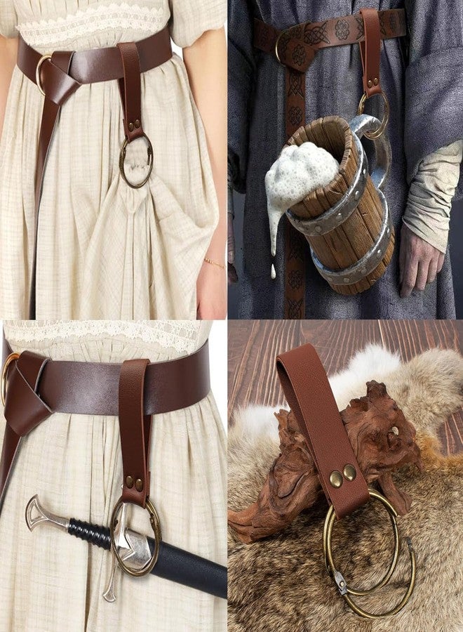 SUMGOGO Retro Fanny Pack for Women Fanny Pack Cell Phone Fanny Pack Medieval Renaissance Steampunk Costume Accessory, Tri-brown, Standard, Medieval Renaissance Steampunk - Image 3