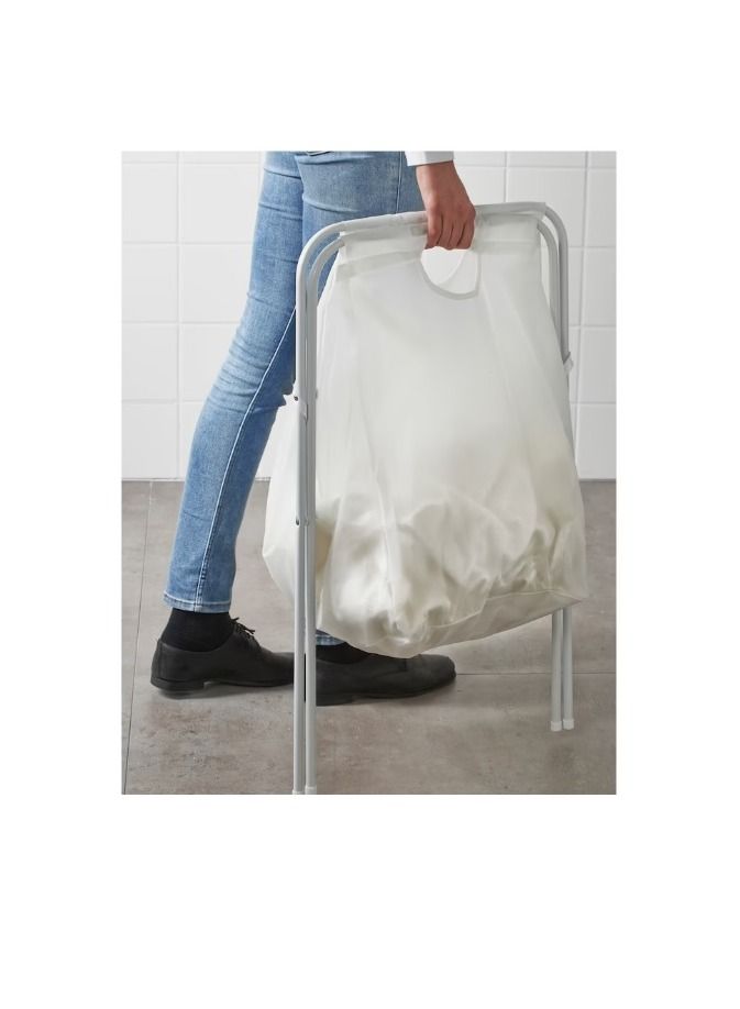Laundry bag with stand white 70 l  - Image 2