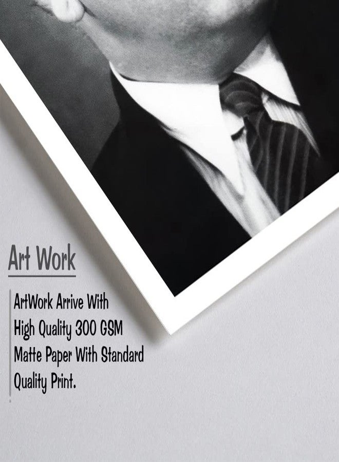DBrush Dr. B.R. Ambedkar Artwork Framed Original Baba Saheb Ambedkar Black and white photo frames Painting Big size For Office Home Decorative Gift item 14x20 Inch Wall Hanging (Laminated Coated) - Image 5