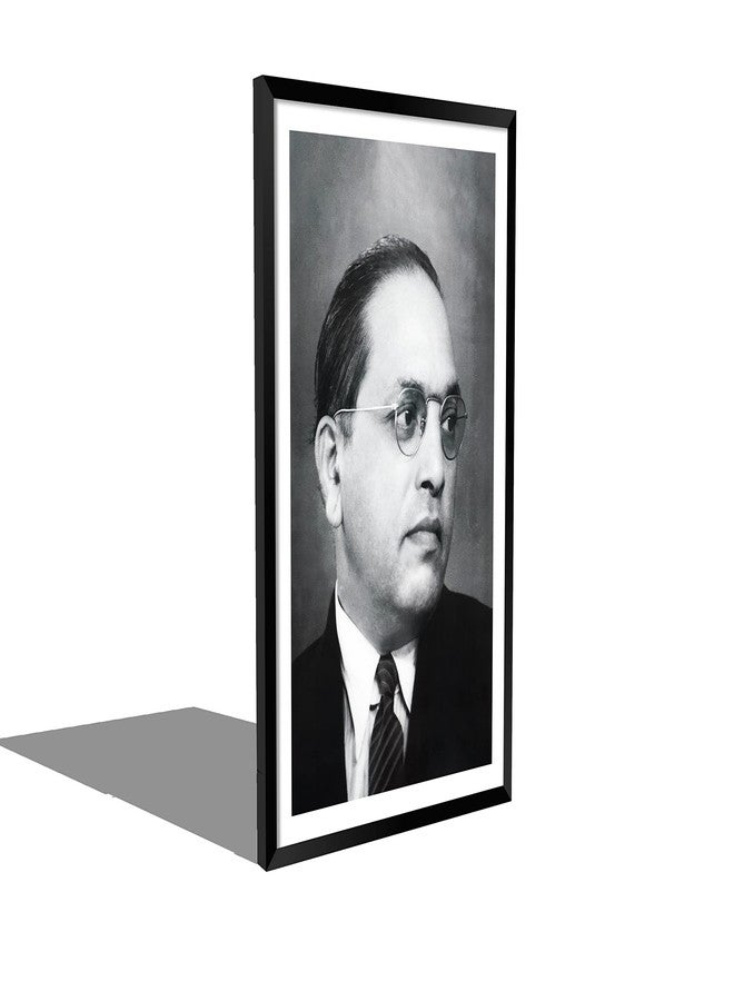 DBrush Dr. B.R. Ambedkar Artwork Framed Original Baba Saheb Ambedkar Black and white photo frames Painting Big size For Office Home Decorative Gift item 14x20 Inch Wall Hanging (Laminated Coated) - Image 4