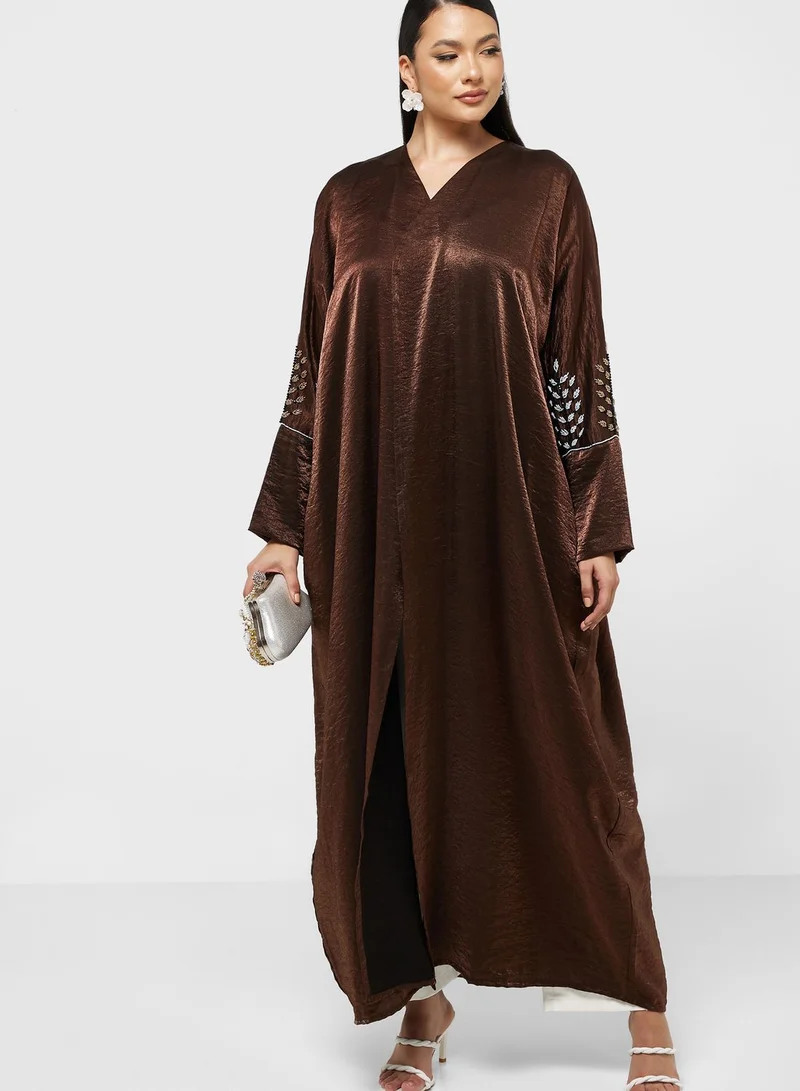 Khizana Embroidered Detail Abaya
