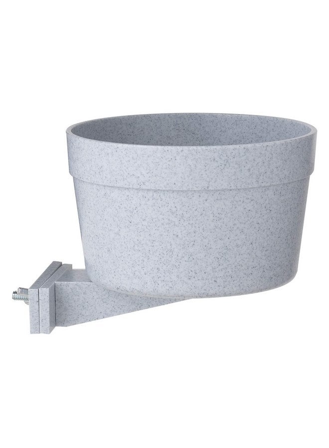 ليتل جايانت وعاء طعام وماء للكلاب من LITTLE GIANT Kennel Crock (40 أونصة) - Pet Lodge - وعاء طعام وماء للكلاب قابل للتركيب ومتين (رمادي) (رقم الصنف KC40) - Image 1