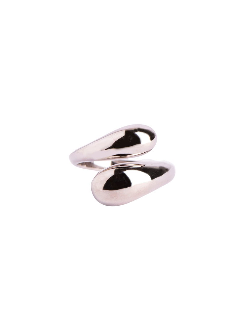 ترنكتس بوتيك - TRINKETS BOUTIQUE خاتم قطرة الماء (فضي) - Image 1