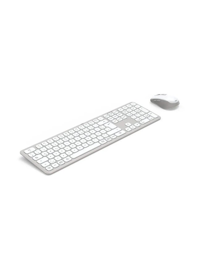 Hama WKM-550 Multi-Device Wireless Keyboard and Mouse Set, BT, White - Image 2