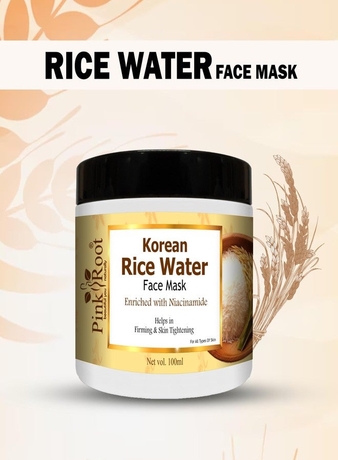 Pink Root Rice water Face & body Mask 100gm Helps in Skin Tightening, Brightening and Control Acne and Blemish - Image 4