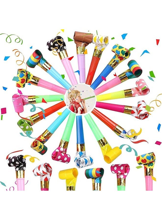 أبترين 25 جهاز كمبيوتر شخصي منفخ الحزب Blowouts ملونة Noisemakers عيد ميلاد Blowouts الصفارات لمزايا الحزب - Image 1