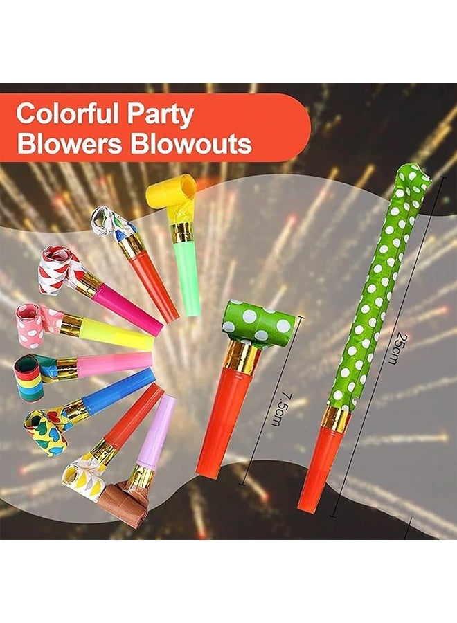 أبترين 25 جهاز كمبيوتر شخصي منفخ الحزب Blowouts ملونة Noisemakers عيد ميلاد Blowouts الصفارات لمزايا الحزب - Image 2