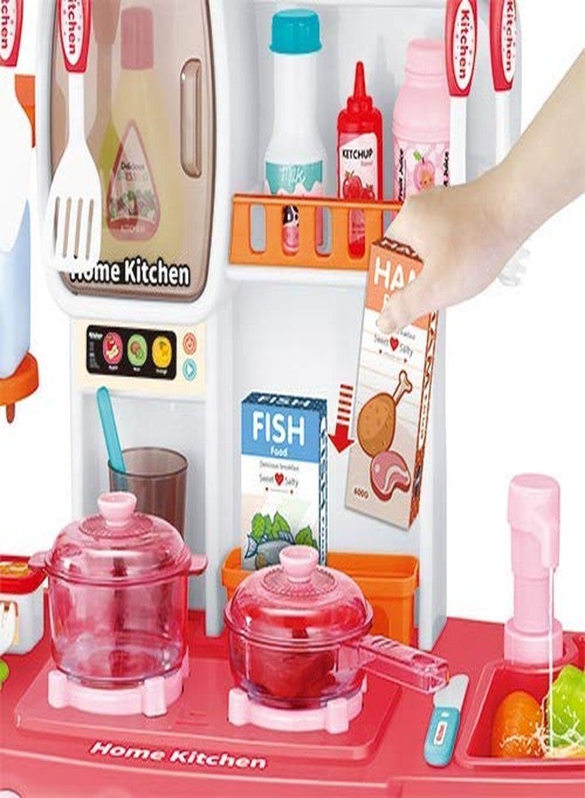 Pascol Big Size Portable Suitcase Shape Musical Kitchen Set Toy for Kids with Light and Accessories (008-58),Plastic,Multi Color(Pack of 1 Set) - Image 5