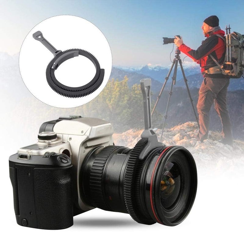 Serounder Adjustable Follow Focus Ring for 46mm-110mm Lens, Zoom Follow Focus Focusing Handle Lever with Gear Belt Ring Follow Focus (Gray) - Image 2