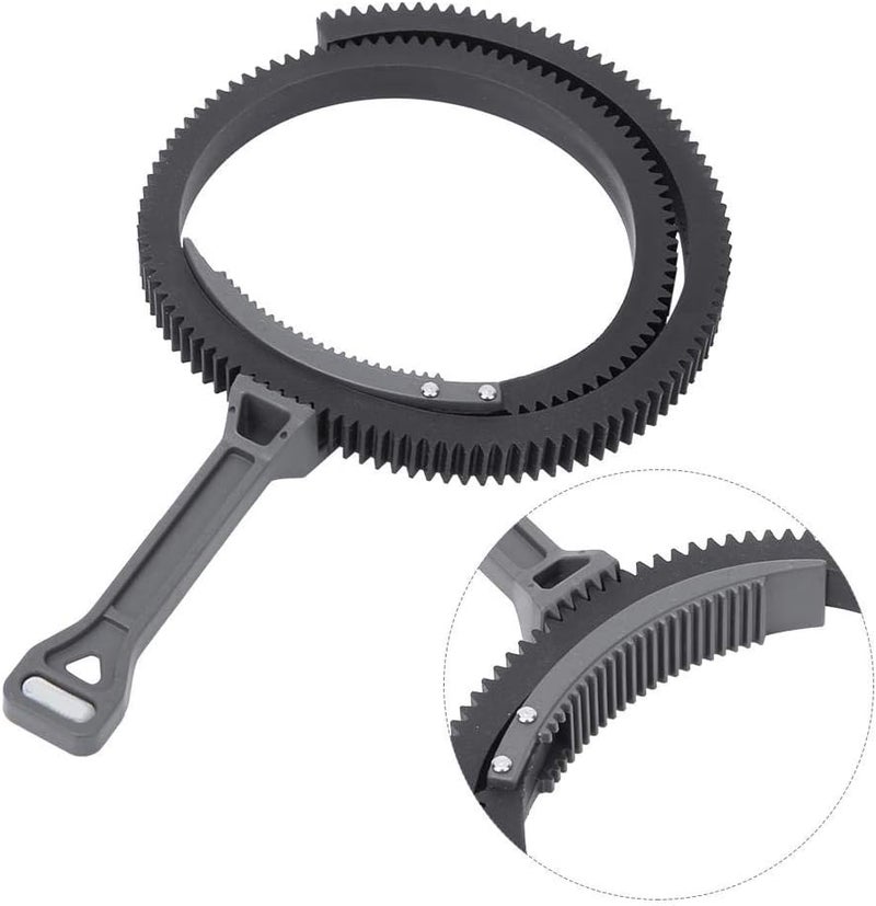 Serounder Adjustable Follow Focus Ring for 46mm-110mm Lens, Zoom Follow Focus Focusing Handle Lever with Gear Belt Ring Follow Focus (Gray) - Image 3