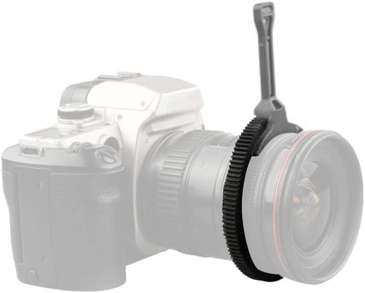 Serounder Adjustable Follow Focus Ring for 46mm-110mm Lens, Zoom Follow Focus Focusing Handle Lever with Gear Belt Ring Follow Focus (Gray) - Image 1