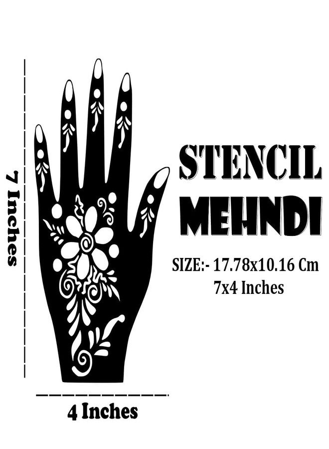 VANVATI Finger Style Mehndi Stencil Sticker For Quick Flower Look On Event Days - Image 5