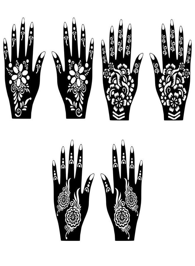VANVATI Finger Style Mehndi Stencil Sticker For Quick Flower Look On Event Days - Image 3