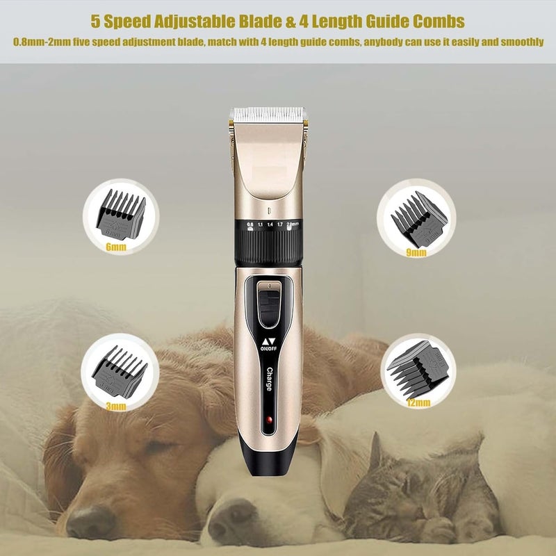 Deoxys Electric Pet Hair Clippers Rechargeable, Home Dog Grooming Clippers, Grooming Kit Clippers for for Dogs & Cats, Low Noise, Waterproof, Cordless - Image 3