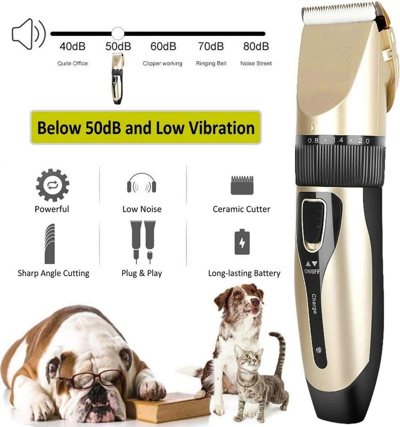 Deoxys Electric Pet Hair Clippers Rechargeable, Home Dog Grooming Clippers, Grooming Kit Clippers for for Dogs & Cats, Low Noise, Waterproof, Cordless - Image 5