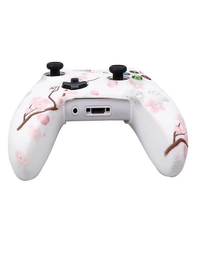 RALAN Pink Controller Skins for Xbox One, Silicone Controller Cover Skin Protector Compatible for Xbox Ones Controller (Pink Pro Thumb Grip x 2,Cat + Skull Cap &Cover Grip x 2) Blue Butterfly Pink - Image 5