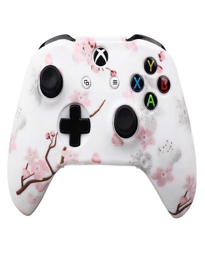 RALAN Pink Controller Skins for Xbox One, Silicone Controller Cover Skin Protector Compatible for Xbox Ones Controller (Pink Pro Thumb Grip x 2,Cat + Skull Cap &Cover Grip x 2) Blue Butterfly Pink - Image 2