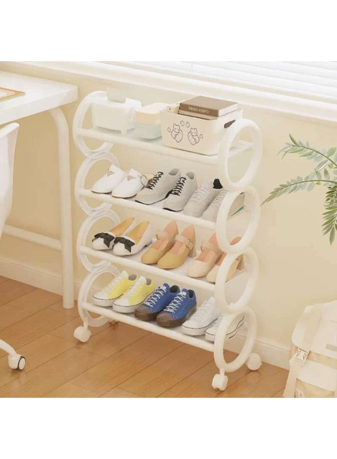 LINGWEI Round Design Multifunction Shoe Rack Organizer Shoe Storage Shelves for Living Room Entryway Home Office Furniture 61x73x20 cm - Image 2