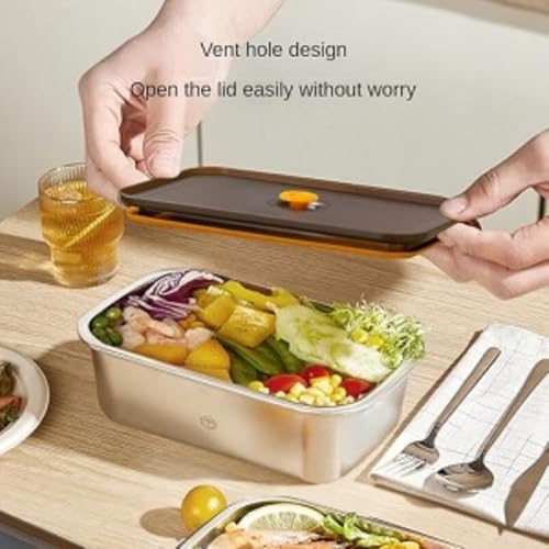 Ameedarshan 2Pcs Stainless Steel Food Containers | 316 Food Grade Fridge storage container Leakproof & Portable Kitchen Organizer | Freshness Locking, Microwavable & Freezer Safe (1000ml & 1500ml) - Image 2