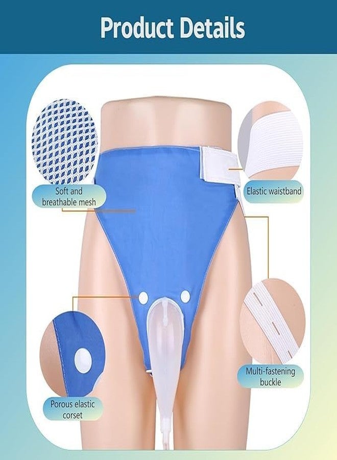 RUNMAY Urinal for Elderly Men, Urine Collect Bag for Men, Reusable Silicone Urine Collector Portable Wearable Male Urinary Drainage Bag System for Adults (Elderly Men Free Size) - Image 2