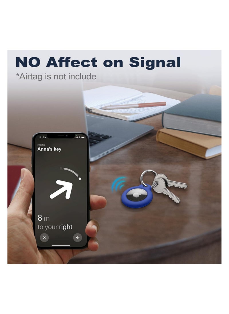 ماركة غير محددة - حافظة مضادة للفقد لجهاز AirTag Finder 2021، غطاء حماية مع حلقة سلسلة مفاتيح - أزرق - Image 1